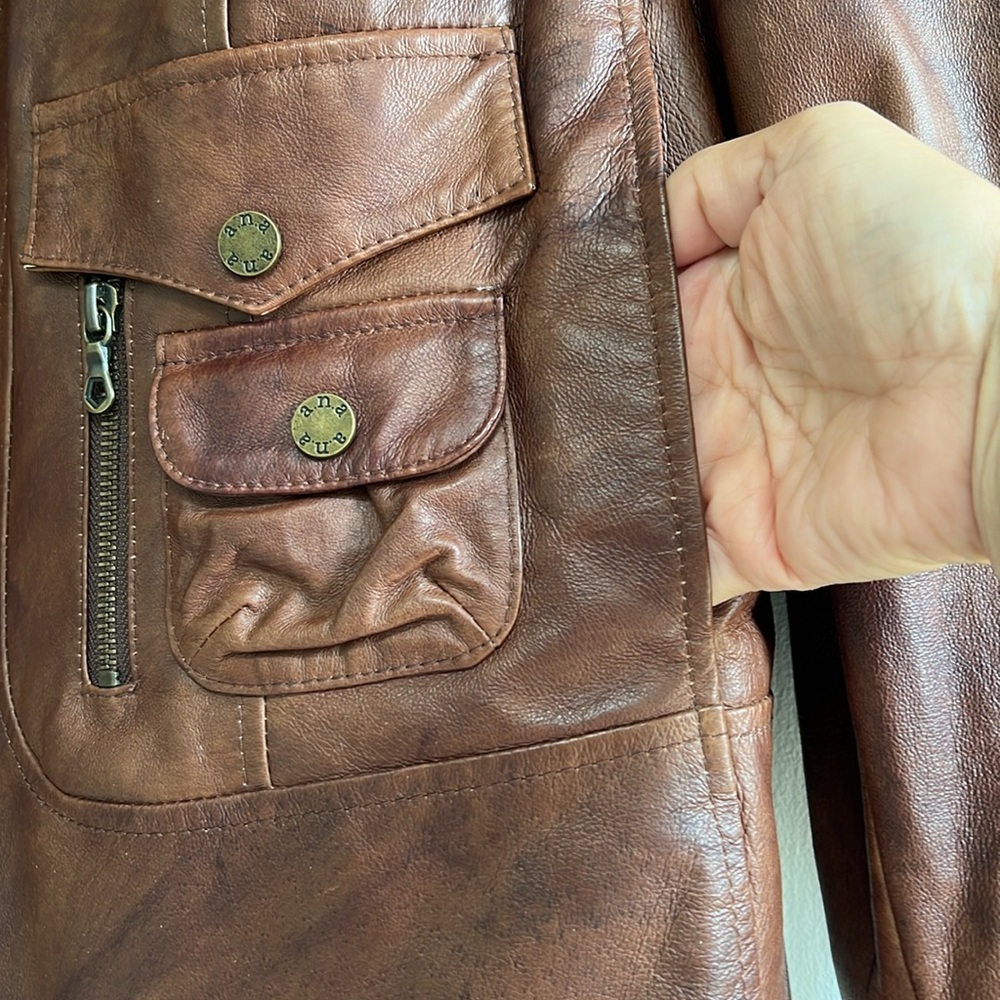 A.N.A. Genuine Leather Jacket - Picture 9 of 13